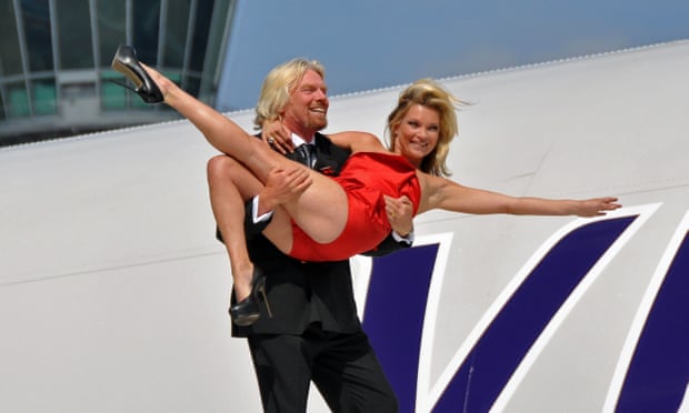 Branson celebrates the 25th anniversary of Virgin Atlantic in 2009.