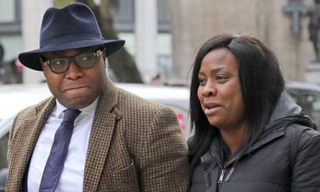 Lanre Haastrup and Takesha Thomas outside the high court in London