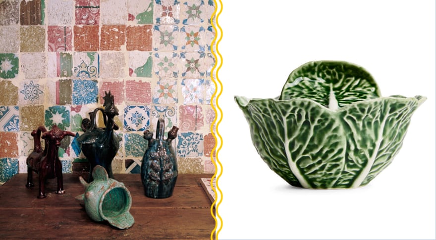 Ceramics at A Vida Portuguesa and a Bordalla Pinheiro cabbage.
