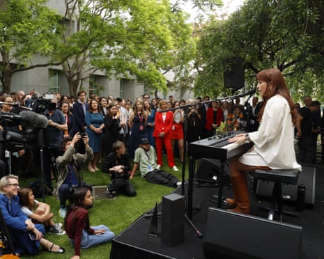 Australian Singer song writer Missy Higgins performs at Parliament House.