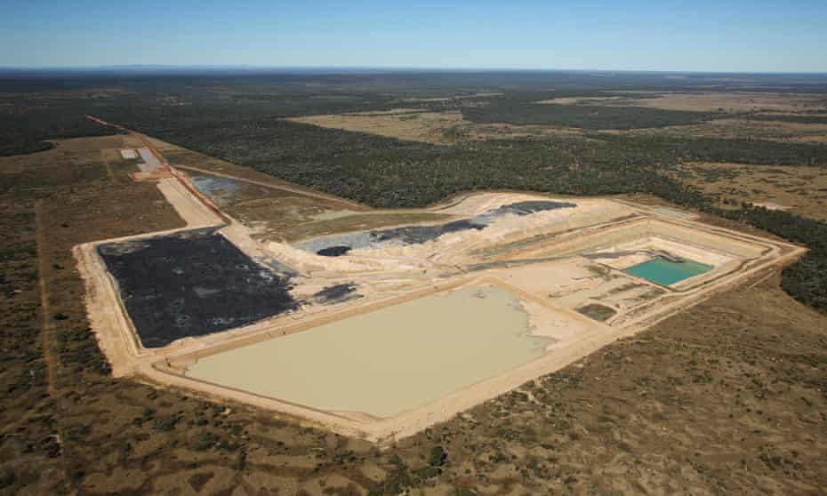 Aerial shot of Alpha Coal land clearing and development project in Galilee basin, Queensland