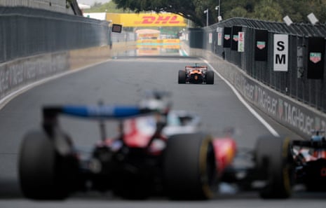 McLaren's Lando Norris in action during the sprint race.