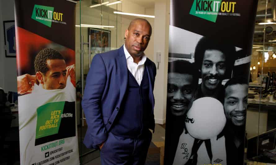 Troy Townsend, head of development for Kick It Out, English football’s equality and inclusion organisation, poses for a portrait in his office on April 8th 2019 in London (Photo by Tom Jenkins)
