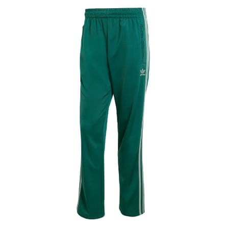 Green Adidas tracksuit bottoms