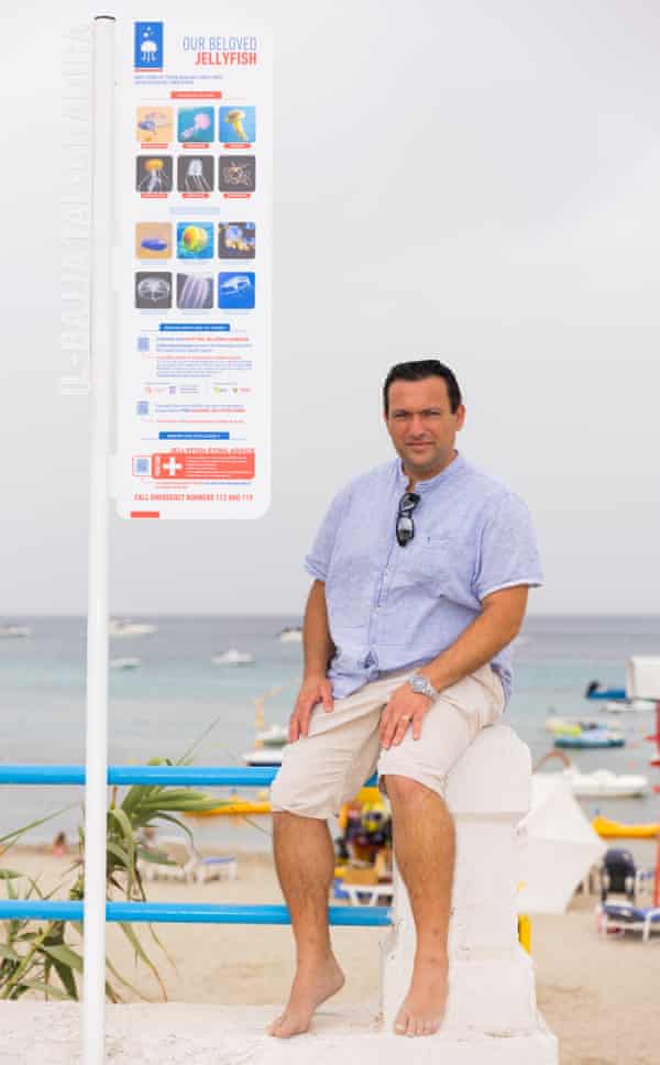 Alan Deidun at Ghadira Bay in Mellieha, Malta June 21, 2021.