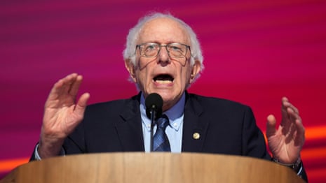 Bernie Sanders tells Democrats 'we will win this struggle' and urges end to war in Gaza  – video