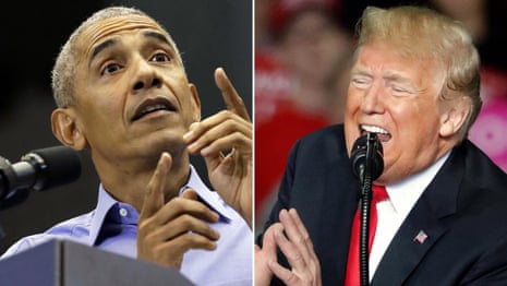 Obama v Trump: contrasting pitches as midterms loom – video | US midterms 2018 | The Guardian