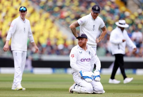 England wicketkeeper Jonathan Bairstow reacts after dropping Steve Smith of Australia during day one of the third Ashes Test between England and Australia at Headingley.