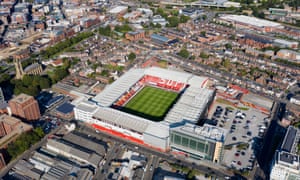 An aerial view of Bramall Lane, the home stadium of Sheffield United
