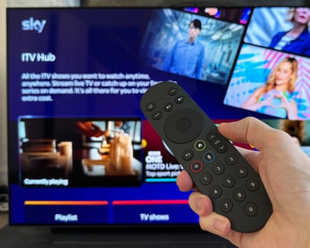 Sky TV programming seen on a TV