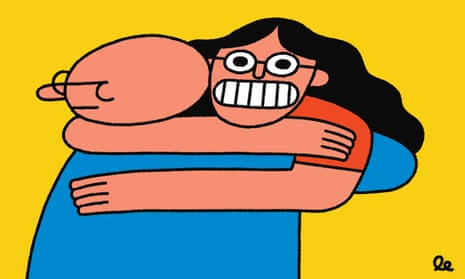 Cuddling illustration