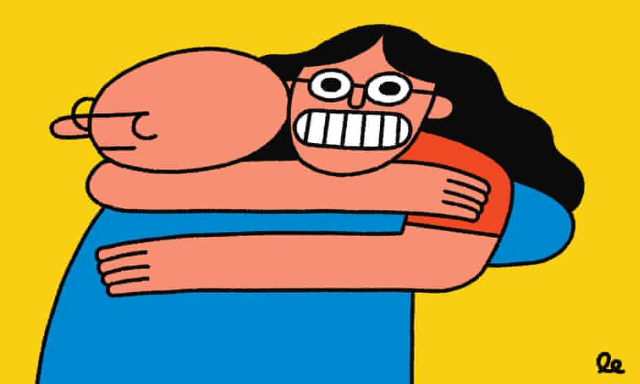 Cuddling illustration