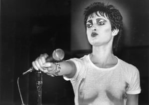 Siouxsie Sioux wearing Vivienne Westwood and Malcolm McLaren’s ‘tits’ T-shirt in 1976.