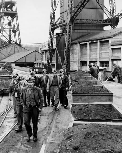 Coalminers in Tredegar in the 1950s. The town’s health problems changed after the mines closed. 