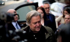 House Capitol attack panel issues subpoena to top Trump official Jeffrey Clark – live - The Guardian 4 Steve Bannon after testifying at the Roger Stone trial in November 2019.