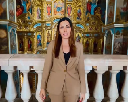 Laura Loomer in the Dormition Cathedral