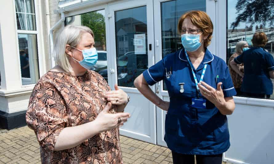 Vicky Whale, left, and Estelle Mirza at Kingsgate care home in Clacton.