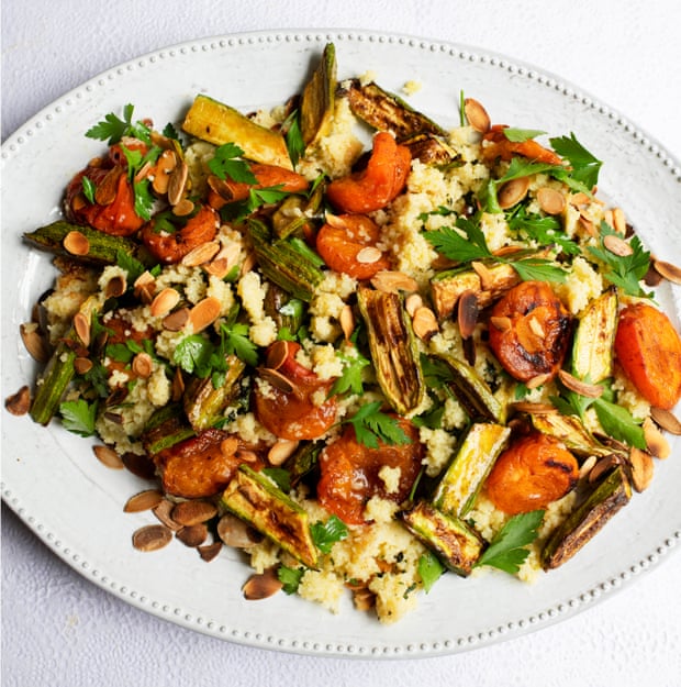 Spiced apricot and courgette couscous