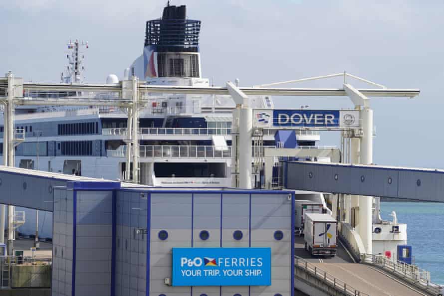 P&amp;O Ferries announcementLorries being loaded onto the Spirit of Britain at the Port of Dover in Kent, as P&amp;O Ferries restart cross-Channel sailings for tourists for the first time since sacking nearly 800 seafarers. Picture date: Tuesday May 3, 2022. PA Photo. See PA story SEA Ferries. Photo credit should read: Gareth Fuller/PA Wire