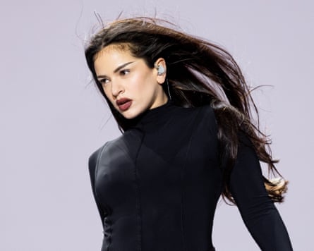 Rosalía performing in Madrid.