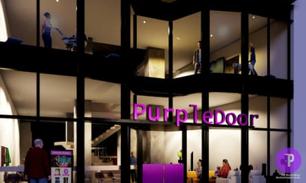 Virtual designs of the Purple Door theatre in Liverpool.
