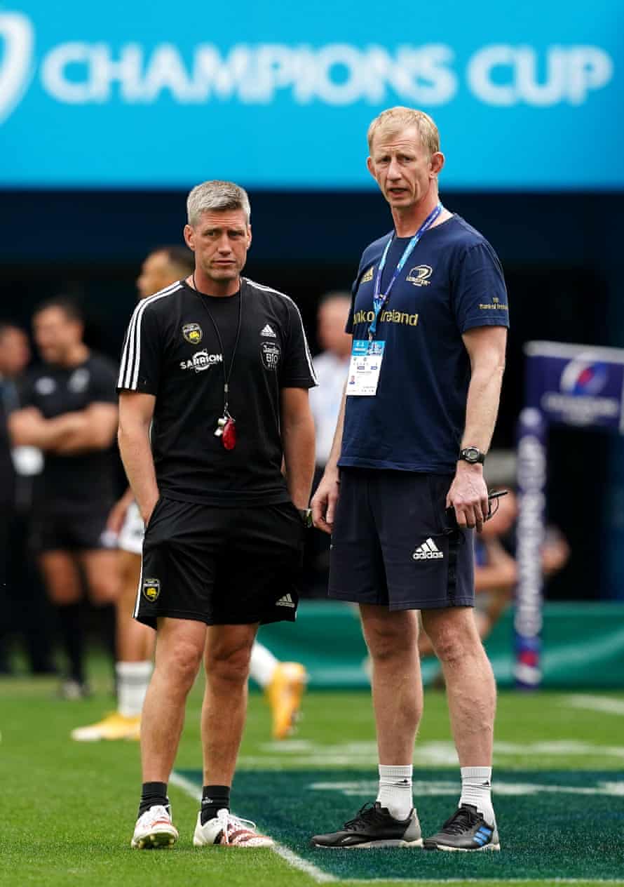 La Rochelle head coach Ronan O'Gara (left) and Leinster head coach Leo Cullen.