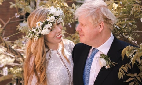 Boris Johnson with Carrie Symonds at No 10 after their marriage