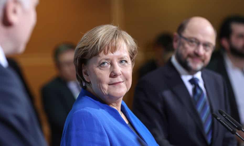 Angela Merkel and Martin Schulz.