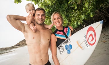 Bethany Hamilton with husband Adam Dirks and youngest son Wesley.