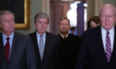 Supreme Court Chief Justice John Roberts is escorted to the Senate to preside over the impeachment trial.