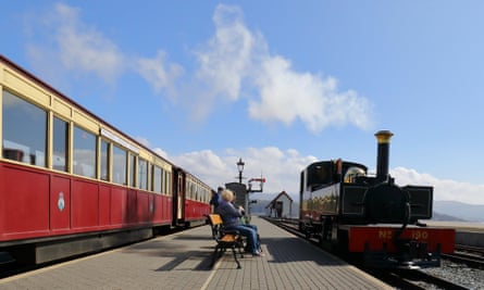 platform with steam train