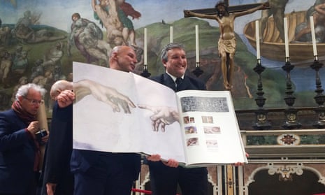 Sweet Sistine: the book includes Michelangelo’s The Creation of Adam at 1:1 scale. 