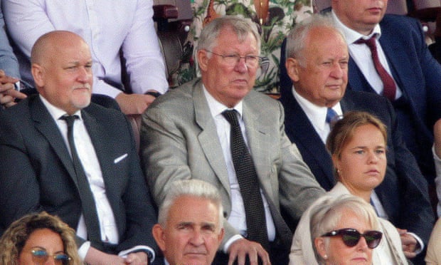 Alex Ferguson in familiar pose at Old Trafford, as Manchester United go down to Brighton