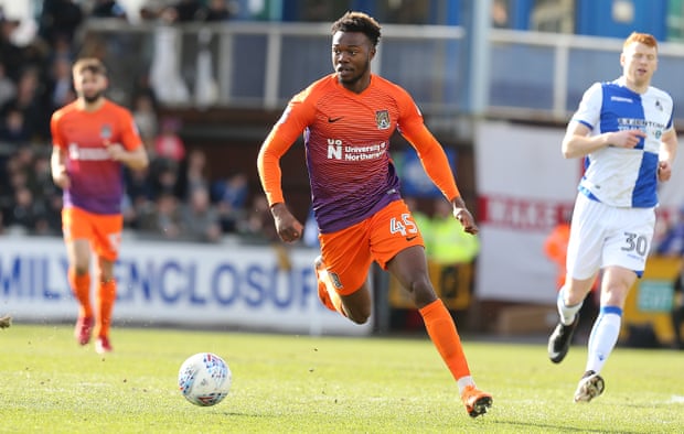 Gboly Ariyibi playing for Northampton Town