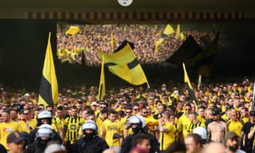 Borussia Dortmund fans descend on Signal Iduna Park in force for the first leg of the Champions League semi-final against PSG.