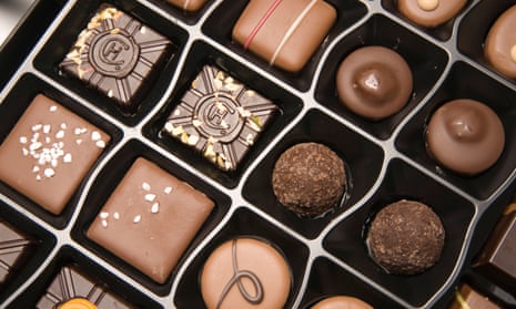 A box of Hotel Chocolat chocolates.