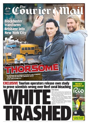 The front page of Queensland News Corp daily the Courier Mail on Monday 21 August 2016