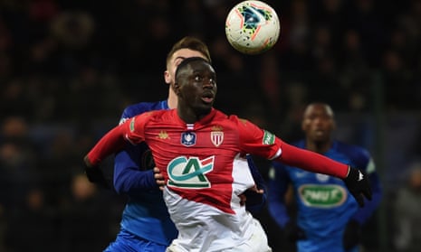 Jean-Kevin Augustin during his spell on loan at Monaco earlier this season.