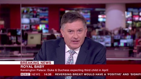 BBC newsreader unmoved by royal baby announcement – video