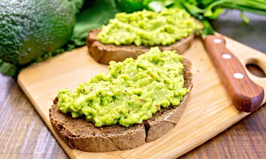 Millennial breakfast: avocado toast.