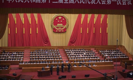 The opening session of the National People’s Congress on Monday