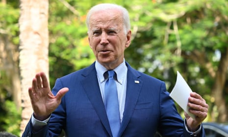 US president Joe Biden speaks about the situation in Poland following a meeting with G7 and world leaders on the sidelines of the G20 summit in Bali.