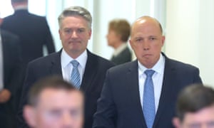 Mathias Cormann and Peter Dutton