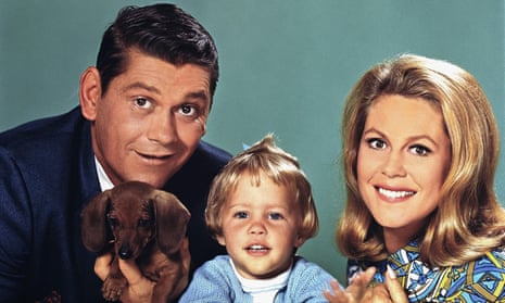Dick York, Erin Murphy and Elizabeth Montgomery in Bewitched in 1966