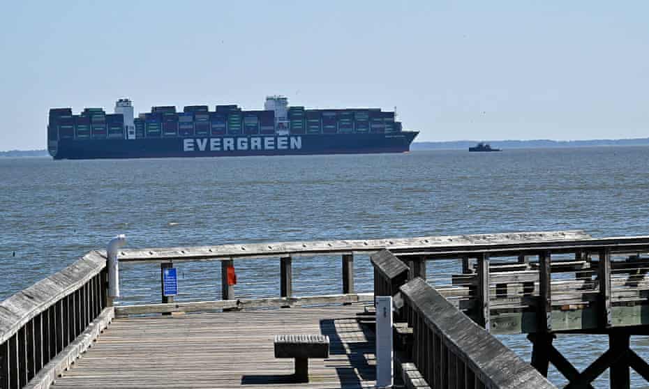 Ever stuck: Suez container ship's cousin runs aground in US harbor |  Maryland | The Guardian