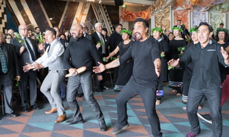 Welcoming ceremony at Te Papa museum in Wellington.