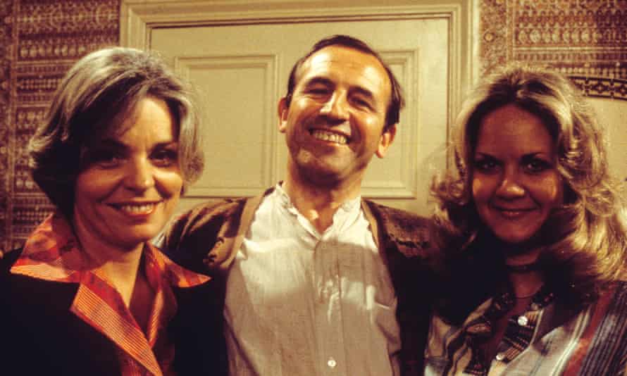 Pauline Yates, Leonard Rossiter and Sally-Jane Spencer in The Fall and Rise of Reginald Perrin.
