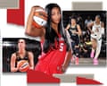 Caitlin Clark, Angel Reese, Azzi Fudd and A'ja Wilson