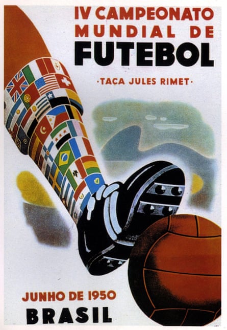 The official poster for the 1950 tournament in Brazil