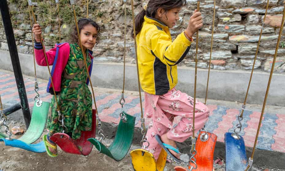 A playground in Dalhousie, Himachal Pradesh, set up by Anthill Creations. The not-for-profit has built playgrounds out of scrap in 18 states across India.